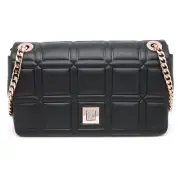 Chopard Ice Cube Mini Chain, Black Embossed Leather Shoulder Bag 95000-1170