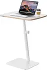 Height Adjustable End Table - Small Couch Side for Spaces White