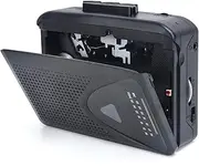 LAPOOH Cassette Player Walkman Cassette Player Portable Speaker Multiple Power Supply Methods AM/FM Radio Function Sound Perfect Companion for Music Lovers, Black
