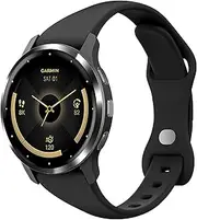 18mm Slim Silicone Band Compatible with Compatible Garmin Venu 3s/Venu 2s/Vivoactive 4s/Vivomove 3s/Forerunner 255s/Forerunner 265s, Soft Thin Sport Replacement Watch Band for Women Men