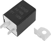 OTOTEC 12V 3-Pin Flasher Electronic Relay with Removable Metal Backrest LED Indicator Flasher Blinker Relay Max Power 130W Universal for Cars and Trucks
