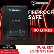 Fire Proof 80L Security Dual Key Lock Fireproof Safe Heavy Duty +S