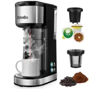 Single Serve Coffee Maker K Cup with Reservoir, Space Saver One Cup Coffee Ma...