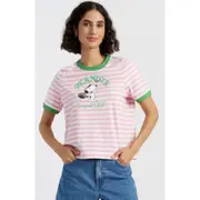 Chinti & Parker Cotton Peanuts Racquet Club T-Shirt in Pink at Nordstrom, Size Medium