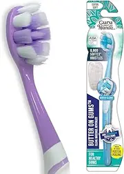 GuruNanda Butter On Gums Toothbrush, ADA Accepted, With 8000+ Ultra Soft Softex Bristles for Sensitive & Receding Gums, Perfect for Whiter Teeth, 1 Ct