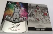 2017-18 2 CARD AUTO LOT JOSH HART LAKERS ROOKIE ASCENT /299 DOMINION GLASS /199