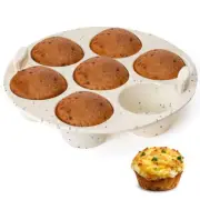 Silicone Muffin Pan for Air Fryer Oven Instant Pot Nonstick 7 Cups Easy To Ha...