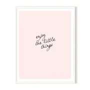 Enjoy Framed Wall Art - White