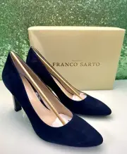 Elegant Twilight Dark Blue Suede "Franco Sarto" High Heel/Pumps Size 9.5M NIB