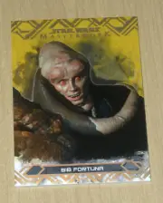 2017 Topps Star Wars Masterwork GOLD parallel Bib Fortuna #57 /25