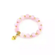 NEW JILZARAH Clay Beads PINK RAINBOW FLOWERS 6mm YOUTH GIRLS Bracelet Charm