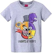 [HERSE] Kids Boys/Girls T-Shirt Five Nights at Freddy's (10, Grey)