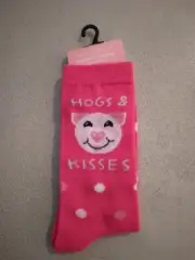 Valentine's socks Hogs and Kisses Dots and Hearts 270082