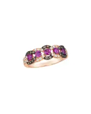 Le Vian Passion Ruby 14K Rose Gold 0.93 ct. tw. Diamond & Ruby Half-Eternity Stackable Ring