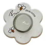 Urban Bee Awesome Daisy Tealight Holder White Gift Keepsake Present Ceramic