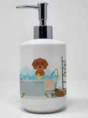 Wirehair Red Dachshund Ceramic Soap Dispenser Hand Soap Dispenser Pump Bottles