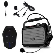 Wireless PA System with Wireless Headset Microphone Lavalier Lapel Microphone...