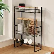 HOISIMDY Spice Rack 3 Tier Slim Seasoning Storage rack Kitchen Spice Organiser Bathroom Washroom Storage Rack for Skincare