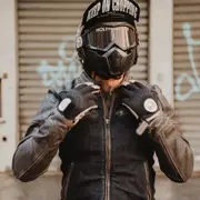 HolyFreedom Zero Denim Motorcycle Leather/Textile Jacket, black-brown, Size XL for Men Black Brown