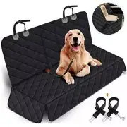 Dog Car Seat Cover Waterproof Back Seat Protector Non-Slip with 2 Dog Seat Belts