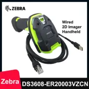Zebra DS3608-ER20003VZCN Extended Range Handheld 2D Barcode Scanner w/ USB Cable