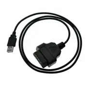 1M 16-Pin OBD2 To USB Port Diagnostic Extension Adapter Cable Connector Female