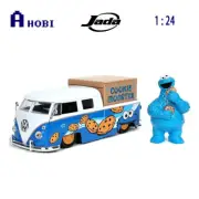 Jada 1:24 Scale Sesame Street Volkswagen Bus With Cookie Monster Diecast Model