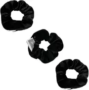 Zipper Scrunchies, Pocket Scrunchie, SECRET & HIDDEN, Velvet Hair Ties Bracelet, Compatible Key Money Chapstick Storage Bag, Elastics Hair Band (Black, One size)