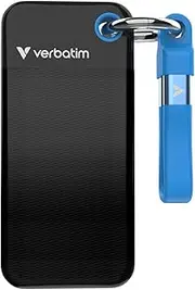 Verbatim 32191-J External SSD 1TB USB 3.2 Gen2 Portable Storage Cable Up to 1000MB/s Support Domestic Agent IO Data Pocket Blue
