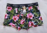 Bonds Mens MX3N 0UA Floral Freefall Printed GuyFront Trunk Brief Size XXL New