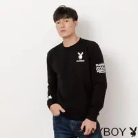 在飛比找momo購物網優惠-【PLAYBOY】簡約LOGO長袖上衣(黑色)