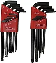 Eklind Tool 13221 Ball-Hex L-Key allen wrench Combo- Inch/MM (2 sets 21pc)