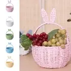 Woven Mini Flower Pot Rabbit Ear Sundries Organizer Hanging Baskets Outside