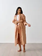 Linen House Nimes Clay Linen Robe