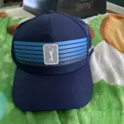 PGA Tour Pro Series Golf Hat Adult Adjustable Blue Moisture Wicking