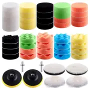 48 Pieces Car Polishing Pad Kit 3 Inch Buffing Pads Sponge Polishing Pads Foa...