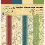 GRAPHIC 45 "PENNY'S PAPER DOLLS" PATTERN/SOLID 12X12 PAPER PAD SCRAPJACK'S PLACE