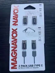 2 Packs of 2 Magnavox MC4010 Usb Type C To Micro Usb Adapter Pack NEW!!!