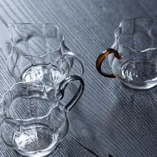 玻璃公道杯公杯分茶器梅花茶海功夫茶具套裝耐熱透明帶手柄瓜棱杯