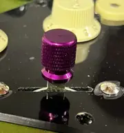 Kinnatone purple knurled Skirted Strat Or tele switch tip Knob Charvel Schecter