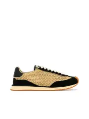 Dolce & Gabbana Twotone Crochet And Suede DG Cushion Trainers