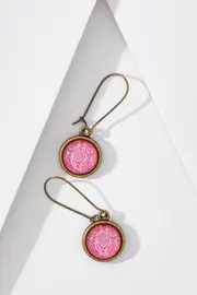Pembe Long Drop Earrings--NES-D-PEMBE