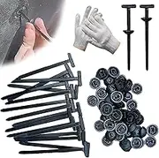 Automotive Zipper Clips, Zip Tie Rivet 100PCS, Nylon Universal Cable Tie Buckle with Pin & Button, Multipurpose UV Resistant Plastic Fasteners for Car Daily Repair & DIY (50Pcs)