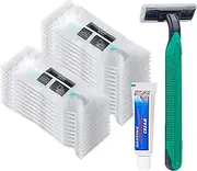 30 Pack Travel Size Razors and Shaving Cream Bulk Individually Wrapped Twin Blade Disposable Razors Bulk for Homeless Supplies,Hotel,Travel,Airbnb,Guest Room