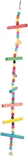 Happyyami Parrot Climbing Ladder Parrot Ladder Stand Bird Parrot and Perches Parakeet Climbing Accessories Parakeet Cage Cockatiel Cage Accessories Ladders Iron Colorful