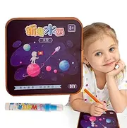 Water Coloring Book,Reusable Water Reveal Activity - Educational Learning Drawing Toys, Portable Children Painting Toys Includes Pen for Holiday, Birthday