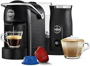 Lavazza, A Modo Mio Jolie & Milk EVO Coffee Machine Made from 33% Recycled Plastic, with Integrated Milk Frother and Removable Grid, Compatible with A Modo Mio Pods, 1250 W, 220–240 V, 50–60 Hz, Black