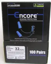 Cordova Metal Detectable NRR 32 Corded Foam Ear Plugs 100 Pair