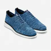 Men's Cole Haan 2.ZEROGRAND Stitchlite Blue Knit Wingtip Oxford size 7M