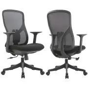 Abeeha Mesh Office Chair - Mesh Backrest Rotating Chair with PP Armrests – Black